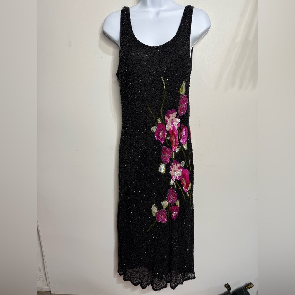 Vintage Y2K Floral Fairy Heavily Beaded Embellished Evening dress